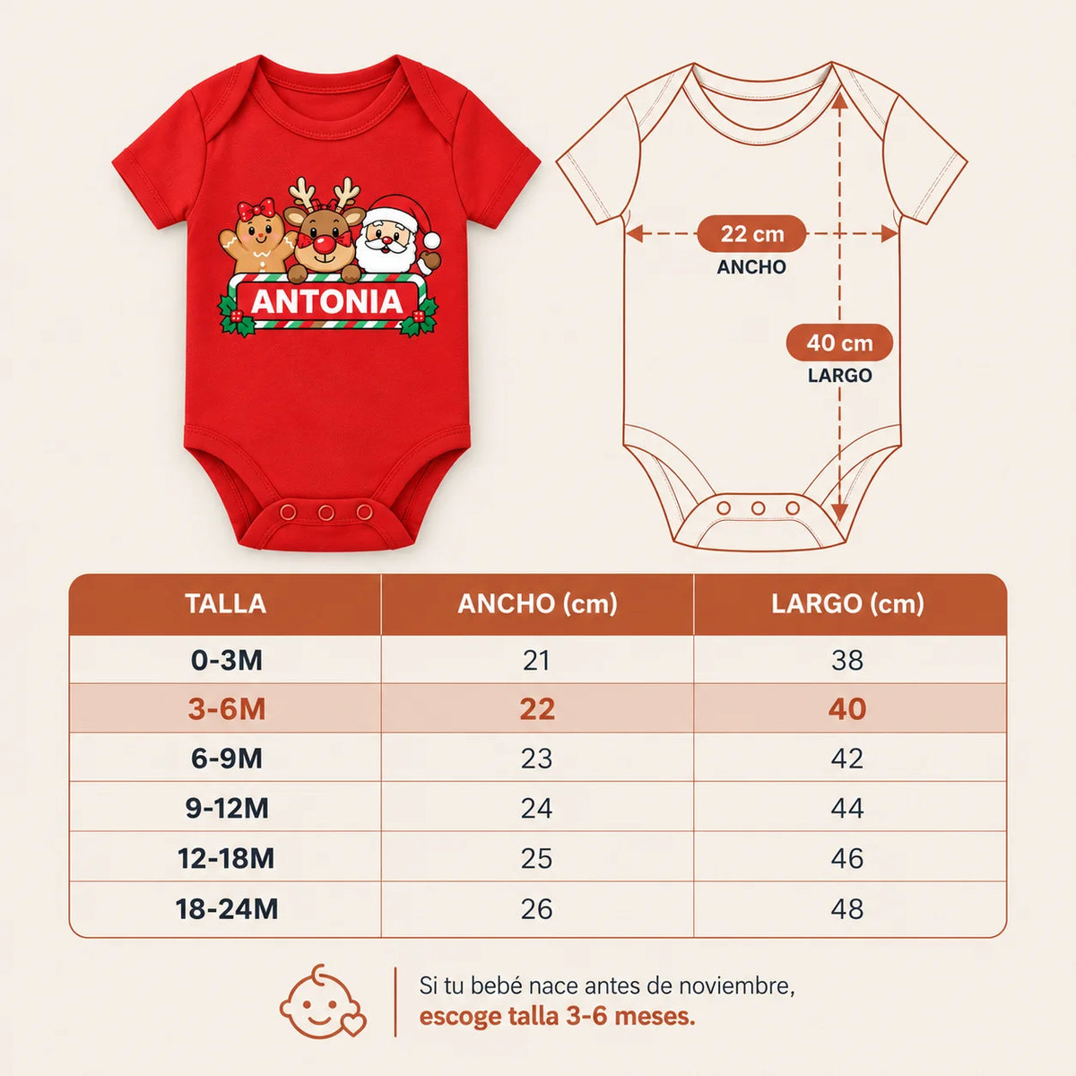 Body personalizado Navidad