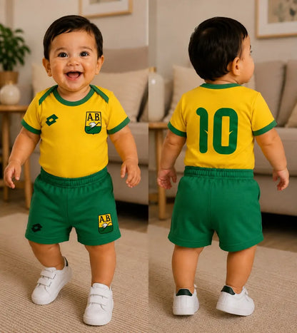 Uniforme Body + pantaloneta de fútbol para bebé