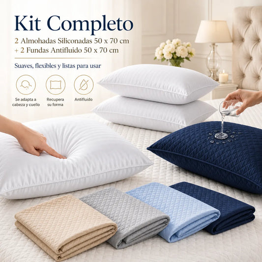 Pack 2 unidades almohadas de 50x70cm