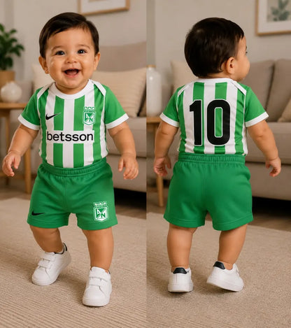Uniforme Body + pantaloneta de fútbol para bebé