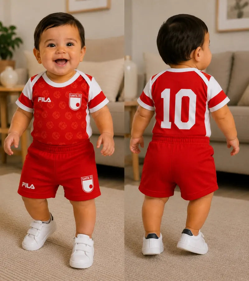 Uniforme Body + pantaloneta de fútbol para bebé